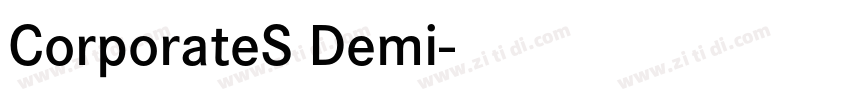 CorporateS Demi字体转换